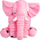 Jastëk lodër pelushi elefant, 60 cm, përqafues, gri