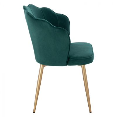 Karrige velvet + metal 48×48×85 cm (HM8737.03), gjelbër/ ari