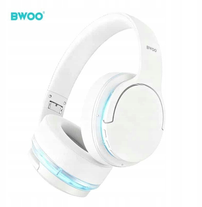 Kufje wireless BWOO BW587, over ear, ANC, të bardha