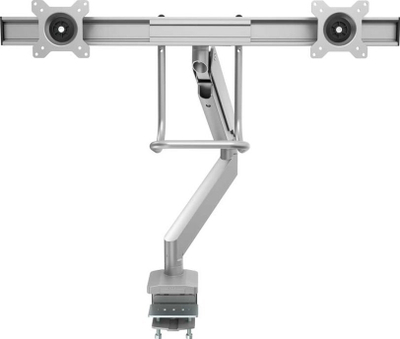 Krah monitori Fellowes Eppa Dual Crossbar 9909201, për dy monitorë, me gaz, ngjyrë argjendi