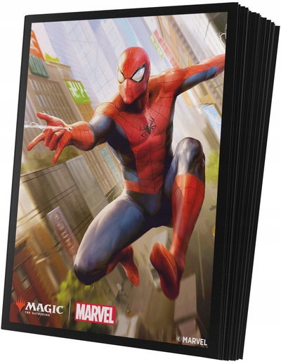 Mbrojtëse letrash loje Gamegenic Spider Man Forest, 105 sleeve mat, artwork me ngjyra të plota