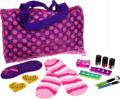 Set manikyr për goca Little Girls DIY Nail Art, me tharëse thonjsh, 3 llakë, rozë