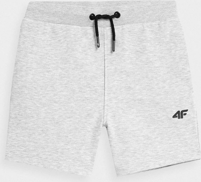 Shorc sportiv 4F 4FJSS23TSHOM048, Regular Fit, me brez elastik, gri e hapur