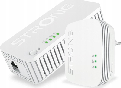 Kit powerline Wi-Fi Strong POWERLWF1000DUOMINI, 100 Mbps, set 2 pjesë, i bardhë
