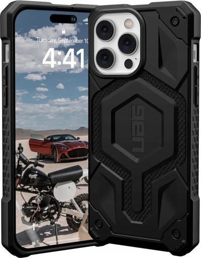 Këllëf telefoni UAG Monarch Pro Kevlar për iPhone 14 Pro Max 6.7", me MagSafe, i zi