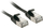 Kabllo rrjeti Lindy Flat Patch Cord Cat.6A, U/FTP, 1m, e zezë