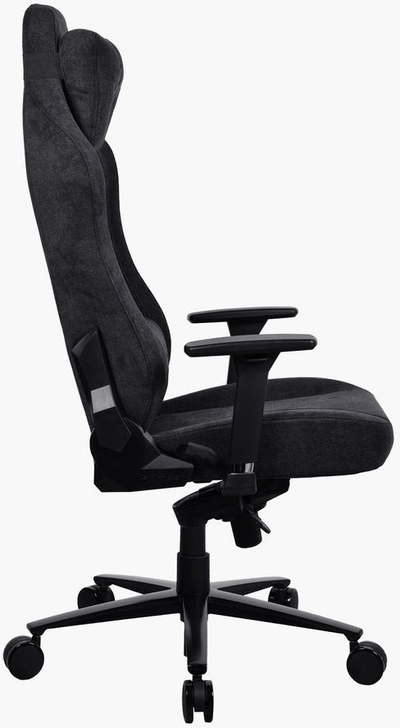 Karrige lojrash Arozzi Vernazza SoftFabric, ergonomike, e zezë