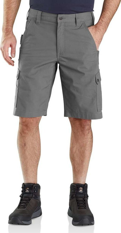 Shorc cargo Carhartt Relaxed Ripstop për burra, 11\", madhësia 32, ngjyra Steel
