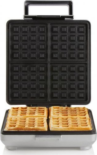 Aparat për waffle DOMO DO9250W, veshje jo ngjitëse, dizajn i palosshëm, argjendtë