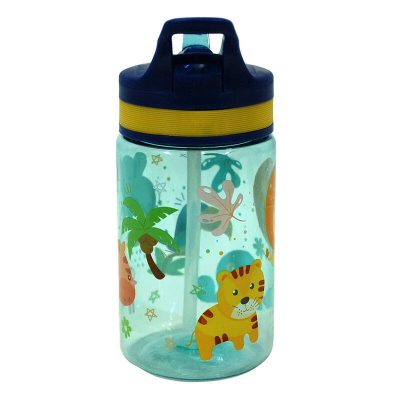 Shishe uji për fëmijë Euroswan Jungle KL11262, Tritan, 400ml, blu
