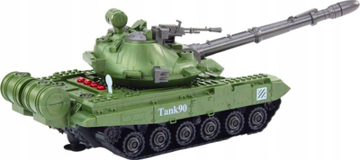 Lodër tank ushtarak LEAN Toys DIY, për tu montu, me drita dhe zë, jeshile