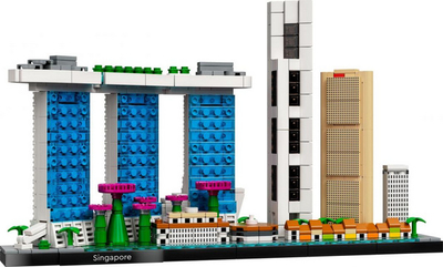 Lodër LEGO Architecture Singapore 21057, set ndërtimi për me mbledh