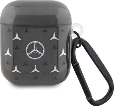 Mbulesë Mercedes MEA28DPMGS për AirPods 1/2, TPU, motiv yll i madh, e zezë