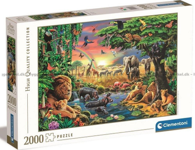 Puzzle Clementoni The African Gathering 32081, 2000 copa, për të rritur, shumëngjyrësh