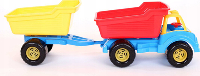Kamion lodër me rimorkio CHOIŃSKI Dump Truck, plastik, për kalamaj, ngjyra nga më të ndryshmet
