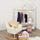 Dollap për kalamaj Atmosphera Wardrobe on Casters, 120cm, me rrota, dru