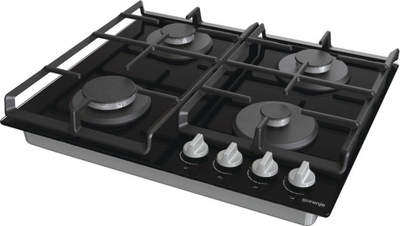 Pianurë me gaz Gorenje Essential GT641EXB, 4 vatra, 60 cm, e zezë