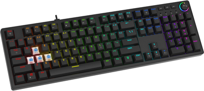Tastierë mekanike SAVIO STYX, Outemu Peach Silent, RGB, me kabllo, e zezë