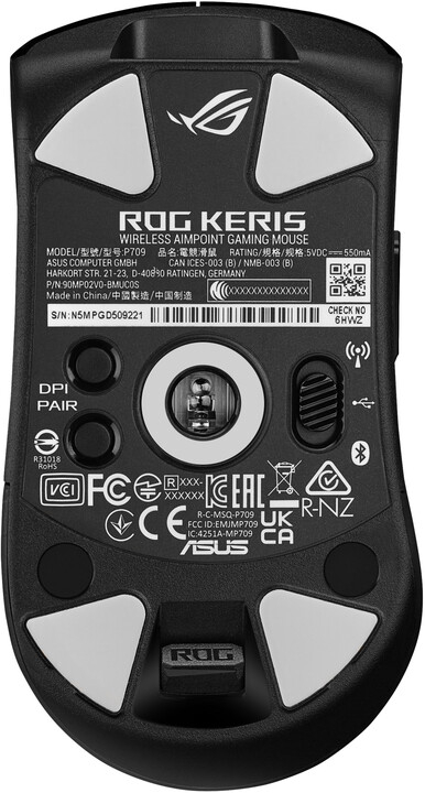 Maus ASUS ROG Keris Wireless Aimpoint, i zi