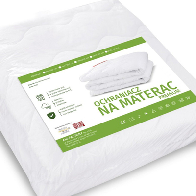 Навлака за душек AIO FACTORY Premium Mattress Topper 160x200cm, микрофибер, бела