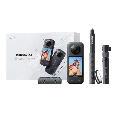 Kamerë aksion Insta360 X3 Creator Kit, 360°, 5.7K, e zezë