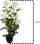 Bimë artificiale Atmosphera Rose Bush, 74 cm, në vazo, e bardhë