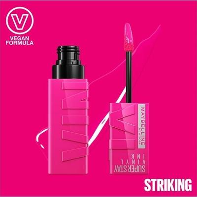 Ruzh i lëngshëm Maybelline New York SuperStay Vinyl Ink 150 Striking, që rri gjatë, 4.2 ml