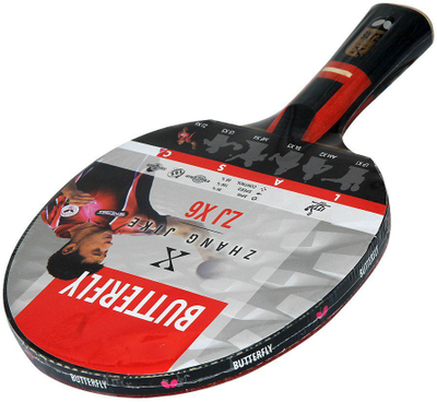 Raketë pingpongu Butterfly Zhang Jike, gomë 1.5mm, dorezë FL