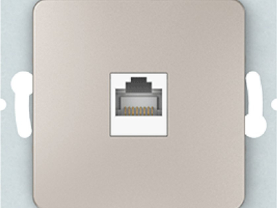 Prizë rrjeti Vila DATA SOCKET MET KLRJ45 15E2 02, RJ45, metalike, argjendtë