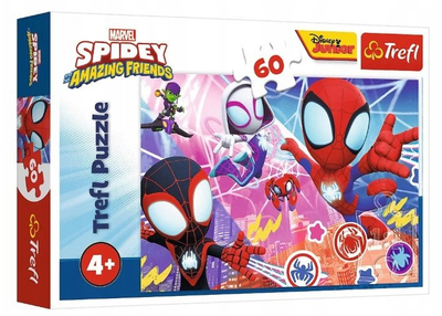 Puzzle Trefl Spidey Bohaterska Przygoda, 60 copa, për fëmijë 4+