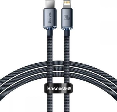 Kabllo USB Baseus USB C me Lightning, 1.2m, 2.4A, e zezë