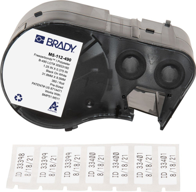 Kasetë etiketimi BRADY M5-112-490, 31.8mm, poliestër, e bardhë