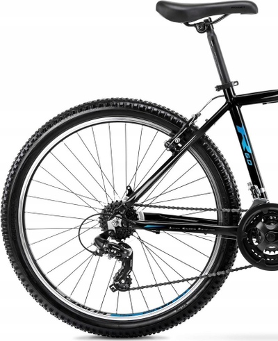 Biçikletë malore Romet Rambler R6.0 Jr, 26", kornizë 17", e zezë me blu dhe argjend