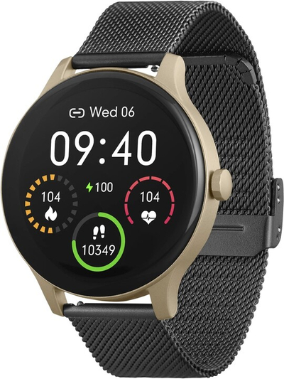 Orë e mençur Garett Smartwatch Classy, verdhë/zezë