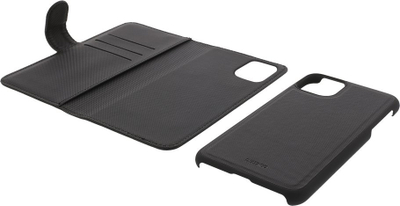Këllëf portofol DELTACO Mobility Wallet Case 2-in-1, për iPhone 12 Pro Max 6.7", lëkurë vegane, i zi
