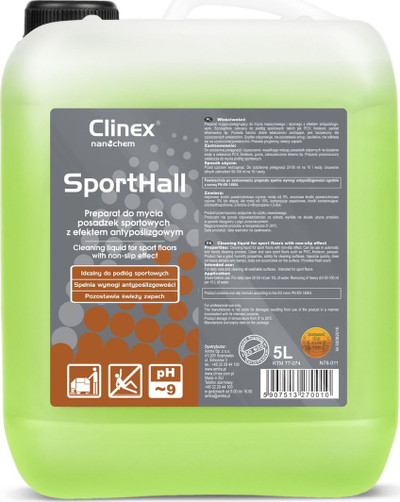 Lëng pastrimi Clinex Sportshall, për dysheme, 5L