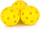 Set topash floorball Acito Bandit, 3 copë, diametër 7 cm, të verdhë