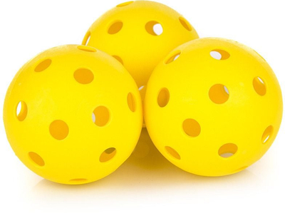 Set topash floorball Acito Bandit, 3 copë, diametër 7 cm, të verdhë