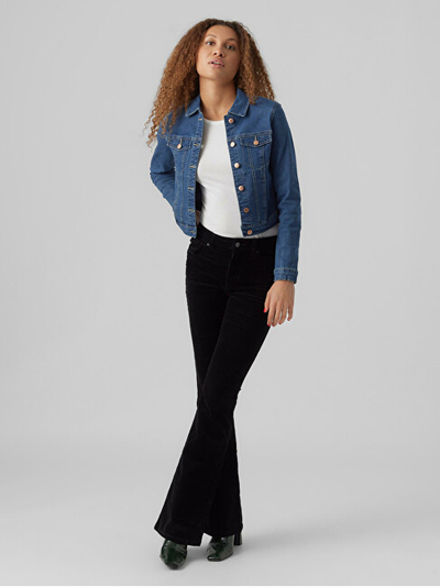 Јакна Vero Moda VMLUNA 10279492 Тексас со средна сина боја