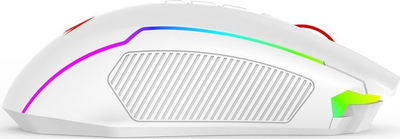 Mouse gaming Redragon M914W RGB NIX, me dhe pa kabllo, i bardh