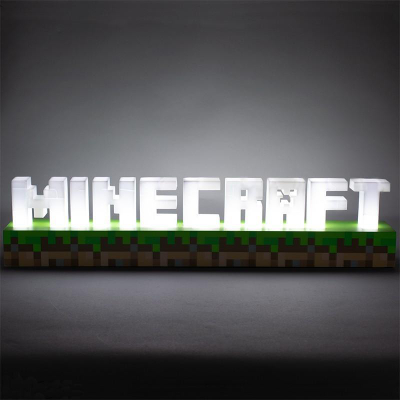 Lampë nate Paladone Minecraft Logo PP8759MCF, LED, USB, shumëngjyrëshe