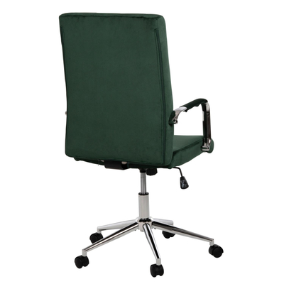 Karrige zyre Josef velur cypress green inox bazë 58×61×105–113 cm (HM1181.03), gjelbër