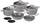 Set tenxheresh Berlinger Haus BH-7061N Aspen, 10 pjesë, veshje titan, gri