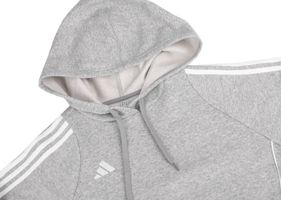 Bluzë me kapuç Adidas Tiro 24 Sweat W IR7509, për goca, xhep kangur, gri