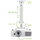 Mbajtës tavani për projektor Techly 309654, i rregullueshëm 38-58 cm, kapacitet 13.5 kg, argjendtë