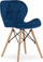 Set tavoline LEOBERT Todi 60cm me 2 karrige Lago, 60x60x75cm, e bardhë me blu navy