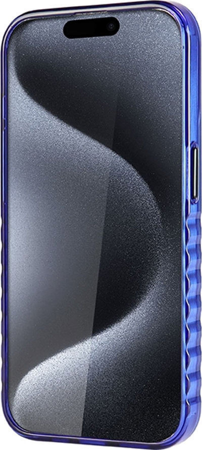 Futrollë telefoni Audi IML Big Logo për iPhone 15 Pro Max 6.7", MagSafe, blu