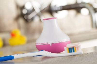 Mbajtëse furçe dhëmbësh Quirky Timer Bobble Brush, me kohëmatës 2 minuta, blu