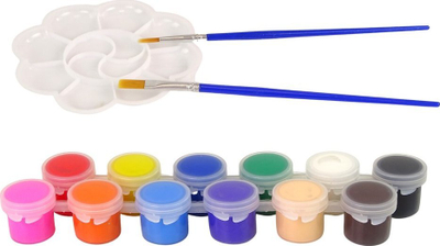 Set kreativ për Pashkë Painting Egg, 24 vezë plastike, bojëra dhe shkëlqim, shumëngjyrësh