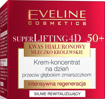 Krem nate Eveline Cosmetics Super Lifting 4D Anti Wrinkle 50+, kundra rrudhave, 50 ml